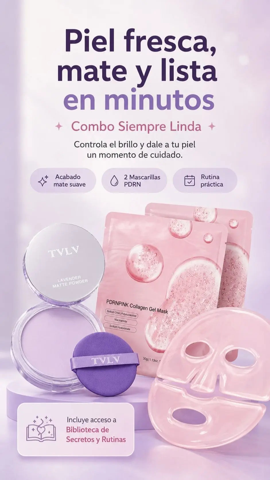 Combo Polvo Fijador + Mascarilla PDRN
