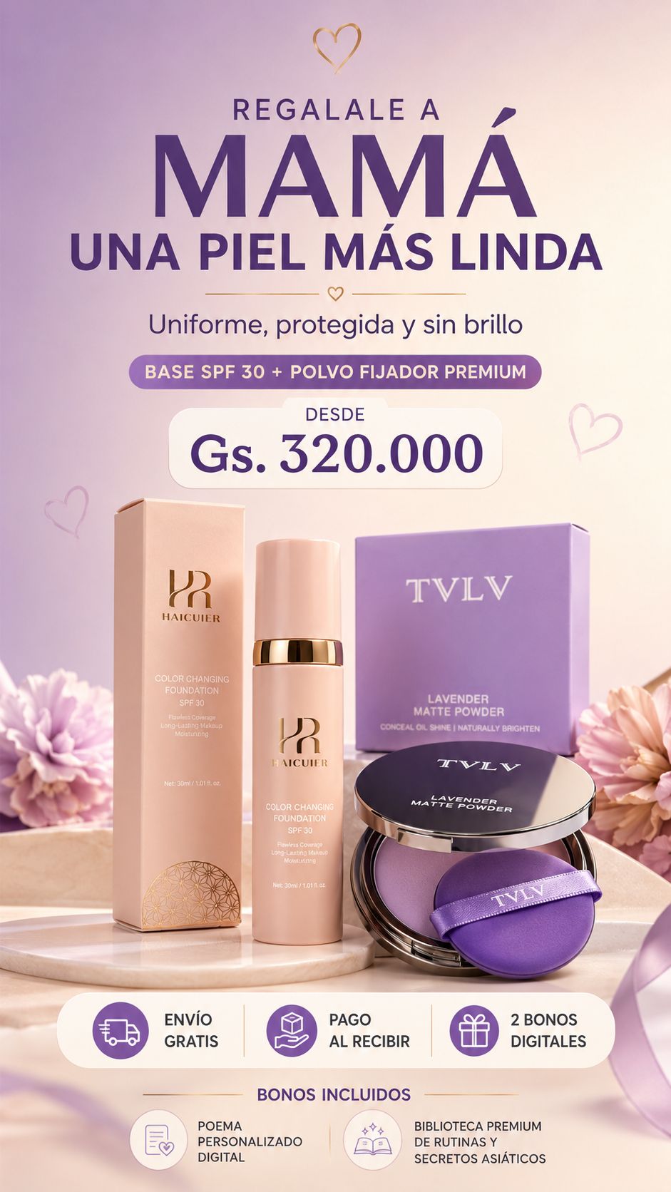 Combo Mama Siempre Linda (Base SPF + Polvo Fijador)