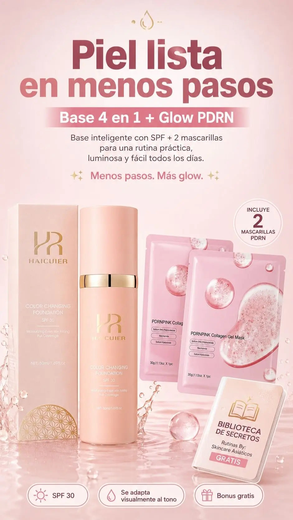 Combo Base 4 en 1 + Mascarilla PDRN