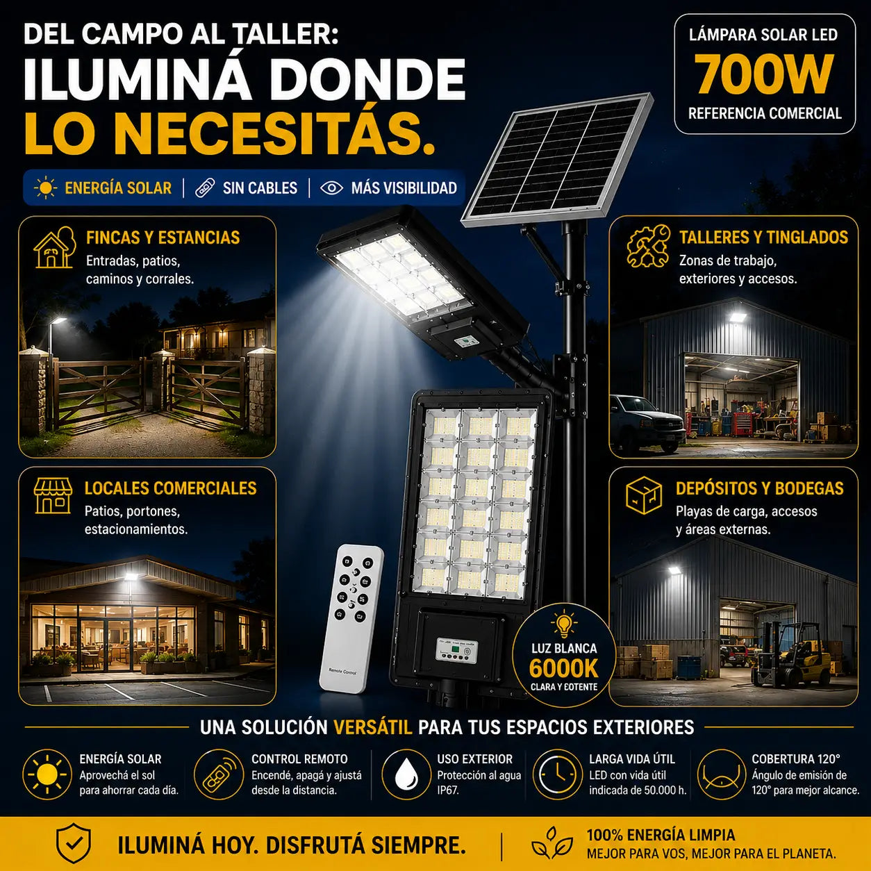 LUMIMAX SOLAR 700w® - Ahorra En la ANDE Dia a Dia⚡